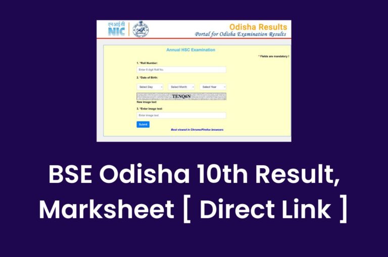 BSE Odisha 10th Result 2024, HSC Exam Marksheet orissaresults.nic.in
