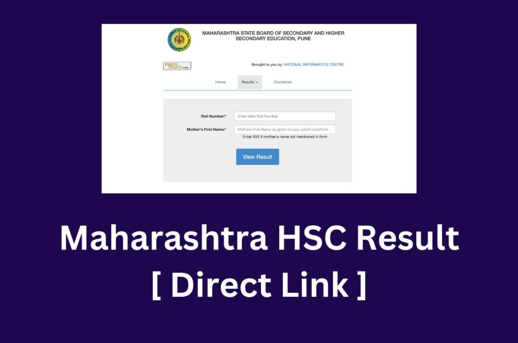 Maharashtra HSC Result 2023, MAHA Board 12th Exam Marksheet @ mahresult.nic.in Direct Link