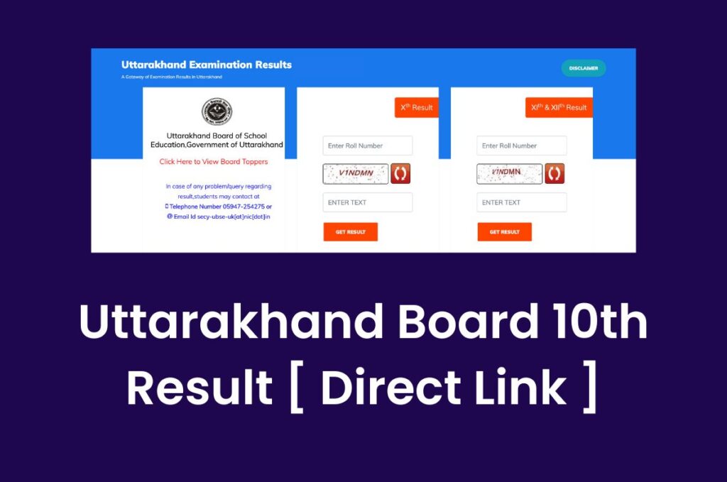 Uttarakhand Board 10th Result 2023, UBSE Class 10 Marksheet @uaresults.nic.in Direct Link