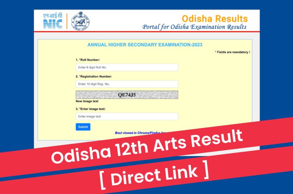 Odisha 12th Arts Result 2023, CHSE Class 12 Marksheet @ orissaresults.nic.in Direct Link