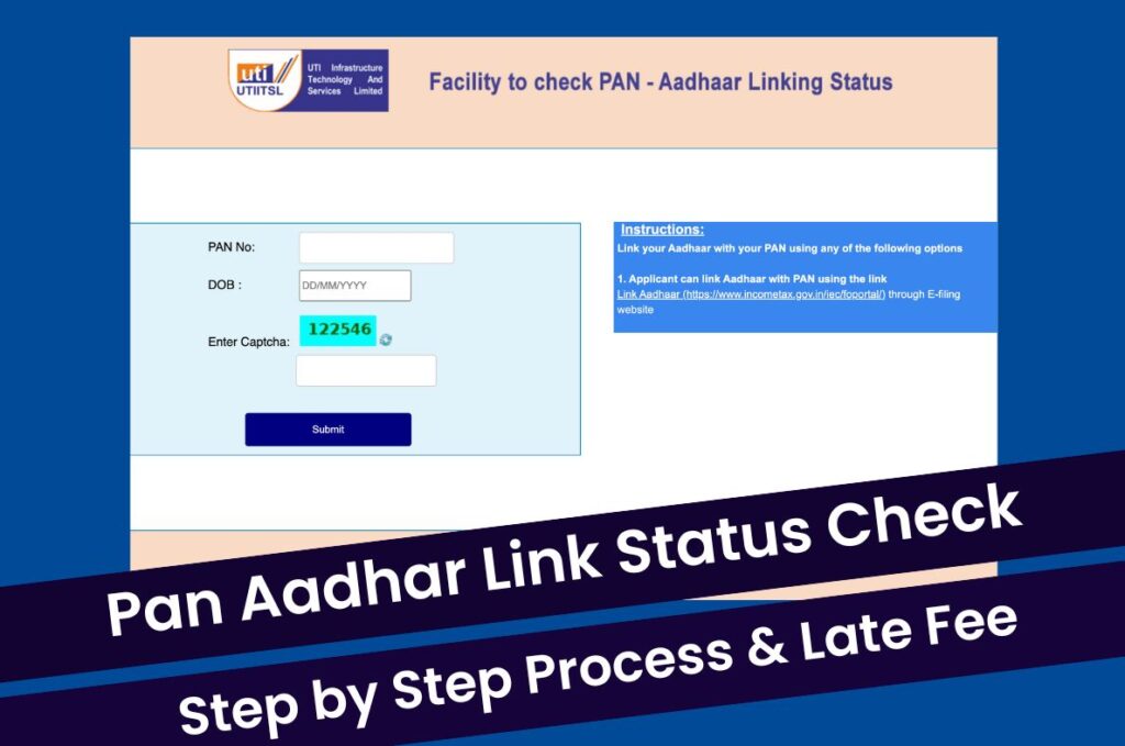 Pan Aadhar Link: Status, Step by Step Process, Last Date and Charges