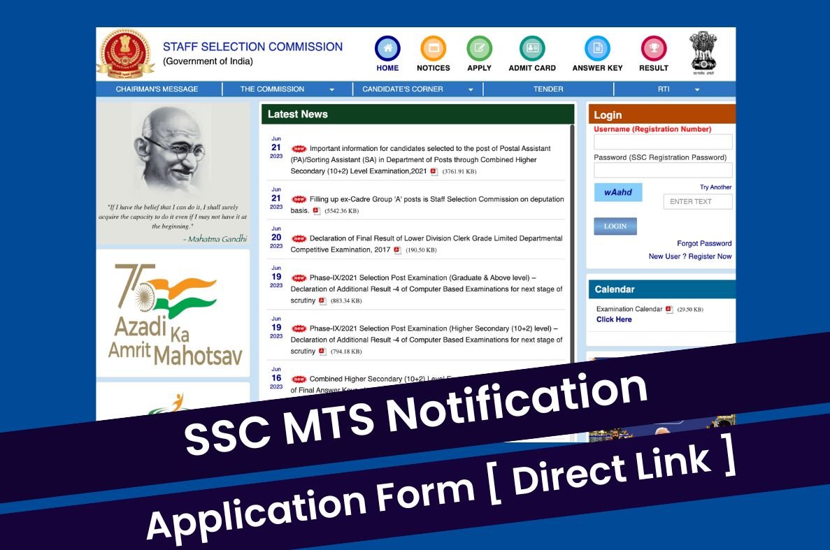 SSC MTS Notification 2023, Havildar Application Form @ ssc.nic.in Direct  Link