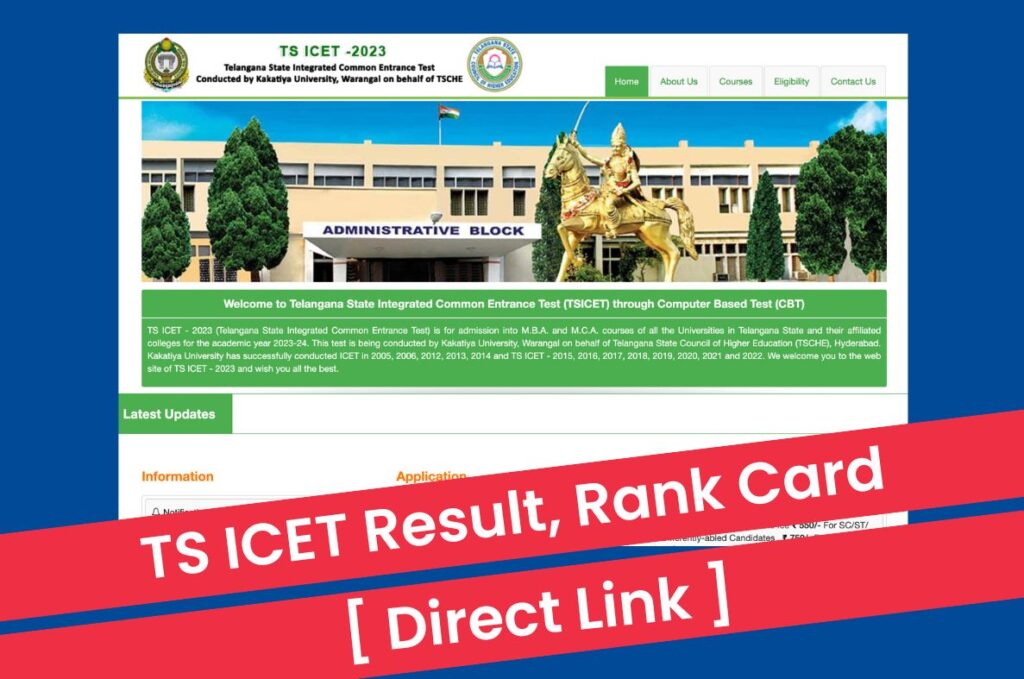 TS ICET Results 2023, Manabadi Rank Card @ icet.tsche.ac.in Direct Link