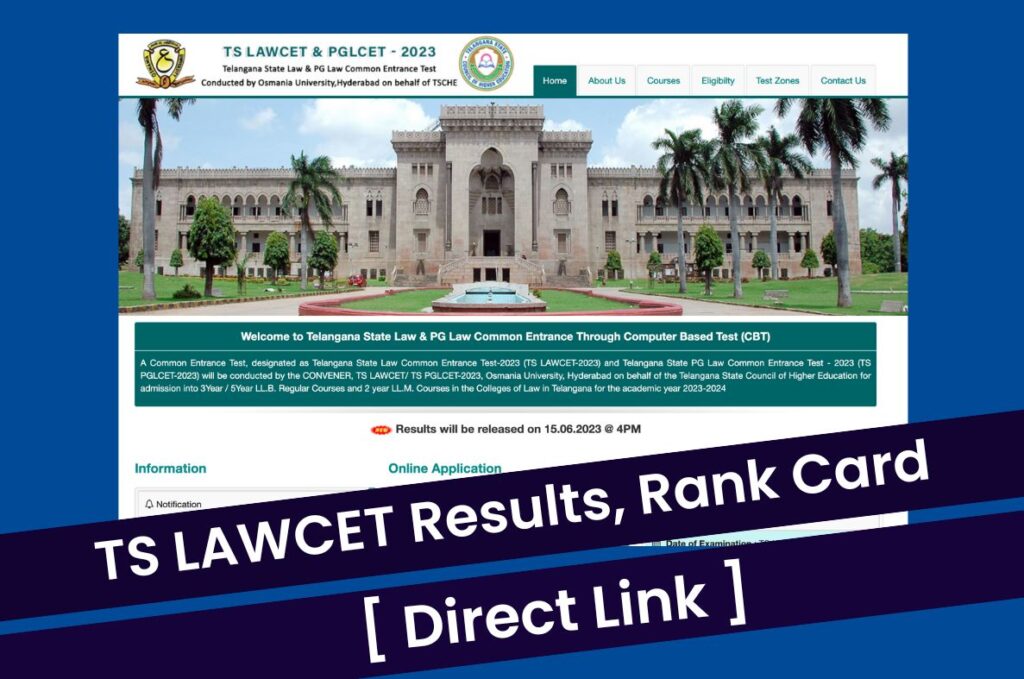 TS LAWCET Results 2023, Manabadi Rank Card @ lawcet.tsche.ac.in Direct Link