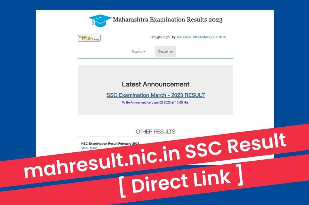 mahresult.nic.in SSC Result 2023 Direct Link, Maharashtra Board 10th Toppers List