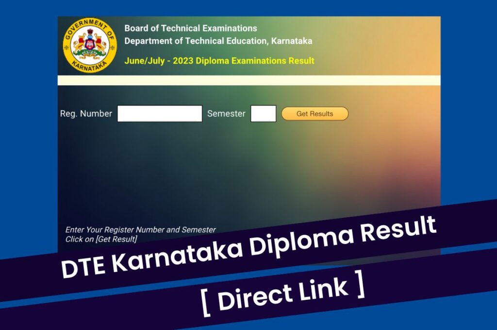 BTELINX Diploma Result 2023, Download DTE Karnataka Diploma Marksheet @ dtek.karnataka.gov.in Direct Link