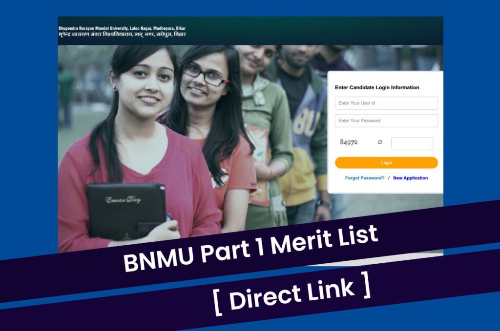 BNMU Part 1 Merit List 2023, Direct Link @admissions.bnmuumis.in